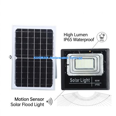 120Lm / W ไฟฟ้าแสงอาทิตย์ระดับความสว่างสูง พร้อม IP65 กันน้ําและ 50W-300W ผลิตสําหรับที่จอดรถกลางแจ้ง