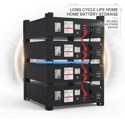 KM New Power 51.2V 400Ah LiFePO4 ระบบเก็บแบตเตอรี่ในบ้าน ความจุ 10.24KWh ~ 30.72KWh และอายุการใช้งาน 6000 วงจร