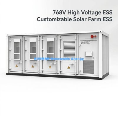 แบตเตอรี่ ESS สําหรับการเก็บพลังงานพาณิชย์ขนาด 215KWh ที่สามารถปรับแต่งได้ สําหรับฟาร์มพลังแสงอาทิตย์ที่ยั่งยืน