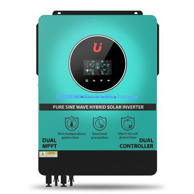 อินเวอร์เตอร์พลังแสงอาทิตย์ไฮบริด 10KW มีประสิทธิภาพ 98% และคุ้มกันสามเท่า สําหรับการใช้ในบ้านและการค้า