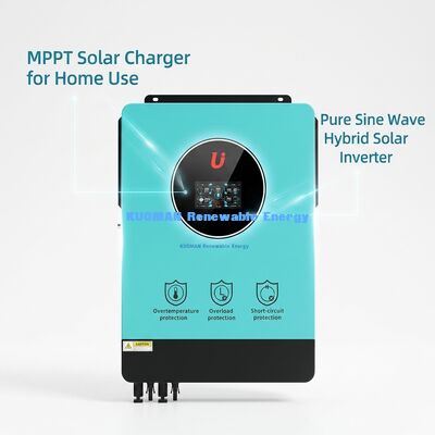 อินเวอร์เตอร์ไฮบริดโซลาร์ 10KW ประสิทธิภาพ 98% พร้อมระบบป้องกัน 3 ชั้นสำหรับระบบออนกริด/ออฟกริด