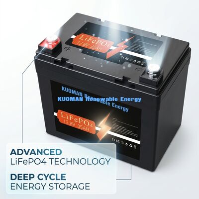 แบตเตอรี่ลิเธียม 448Wh 12V 30Ah แบตเตอรี่ LiFePO4 แบบ Deep Cycle สำหรับเก็บพลังงาน