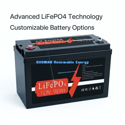 12V 100Ah 1280Wh แบตเตอรี่ลิธีਅਮ วงจรลึกที่มีอายุการใช้งาน 8000 วงจรสําหรับการเก็บพลังงานและพลังงานรถกอล์ฟ