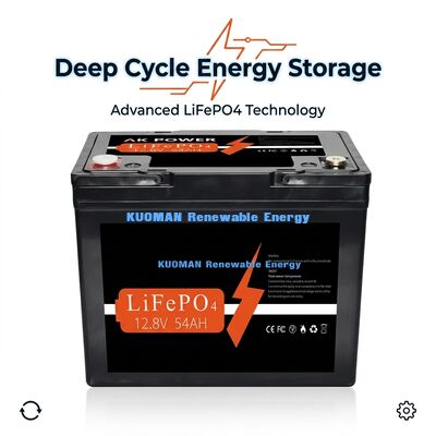 แบตเตอรี่ลิเธียม LiFePO4 12V 50Ah พร้อมพลังงาน 691.2Wh และเซลล์แบบปริซึมสำหรับการใช้งานแบบ Deep Cycle