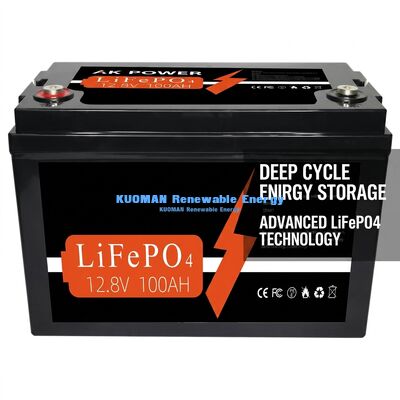 12V 100Ah 1280Wh แบตเตอรี่ลิธีਅਮ วงจรลึกที่มีอายุการใช้งาน 8000 วงจรสําหรับการเก็บพลังงานและพลังงานรถกอล์ฟ