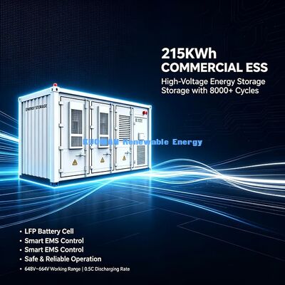 500kWh / 1MWh / 2MWh ถัง ESS ลังเก็บพลังงานลิเดียมวงจรยาวสําหรับโครงการพลังแสงอาทิตย์