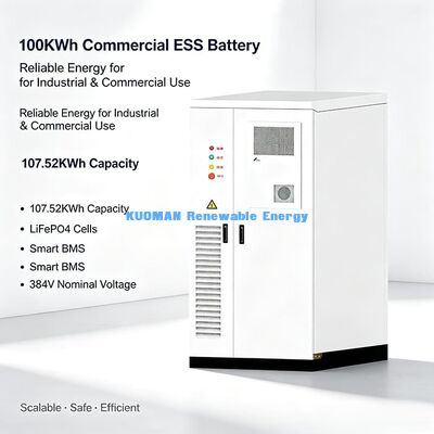 ระบบเก็บพลังงาน LiFePO4 ESS ที่แข็งแกร่ง 100KWh สภาพแวดล้อมที่รุนแรง ปรับปรุงให้เหมาะกับการใช้ในโกดังอุตสาหกรรม