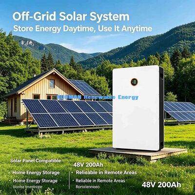 แบตเตอรี่ Powerwall 48V 200Ah LiFePO4 สำหรับติดตั้งบนผนัง โซลูชันจัดเก็บพลังงานแสงอาทิตย์สำหรับที่พักอาศัย