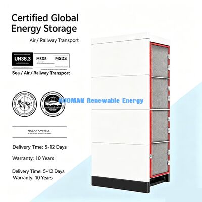 51.2V Stackable Solar Storage Battery Max 100A Charge/Discharge 200A 3S Peak Current