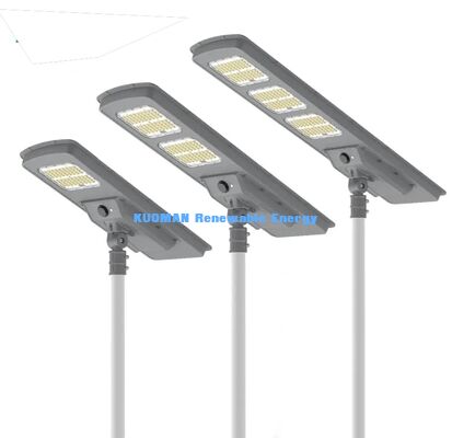 30W LiFePO4 แบตเตอรี่ โซลาร์สตรีทไลท์ All In One Design กันน้ําภายนอก โซลาร์ LED Road Lamp