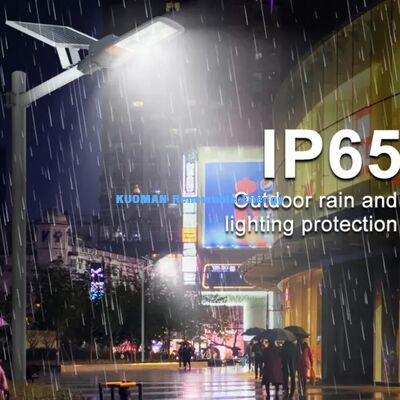 ไฟถนนโซลาร์เซลล์แบบแยกส่วน IP65 กันน้ำ ป้องกันฟ้าผ่า หลอดไฟ LED