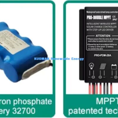 ไฟถนนโซลาร์เซลล์ LED 300-500 ลูเมน กันน้ำ IP65 เซ็นเซอร์ตรวจจับความเคลื่อนไหว สำหรับลานบ้านและถนน