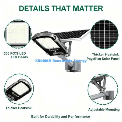 6000K Daylight Solar Street Light High Brightness Residential Driveway LED Light