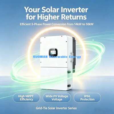 350A แม็กซ์ชาร์จชาร์จกระแสปัจจุบัน 18kW 3 ขั้น Hybrid แบตเตอรี่แสงอาทิตย์ Inverter