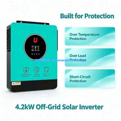 แบตเตอรี่ 24 วอท ไฮบริด โซลาร์ อินเวอร์เตอร์ 4200W