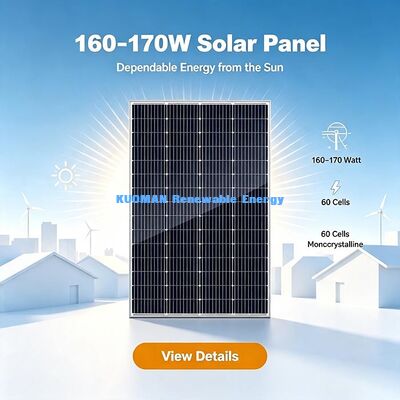 170W ประสิทธิภาพสูง โมโน โซลาร์ พานล์ IP67 ตู้แยก 12V แบตเตอรี่ชาร์จสําหรับการตั้งแคมป์