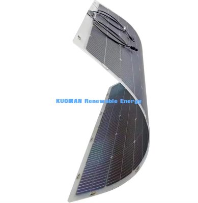 แพเนลพลังแสงอาทิตย์แบบยืดหยุ่น 50W ที่ติดตั้งโค้ง สายใยคาร์บอน Anti-Micro-Crack Solar Kit สําหรับการใช้งานในพื้นที่และนอกเครือไฟฟ้า