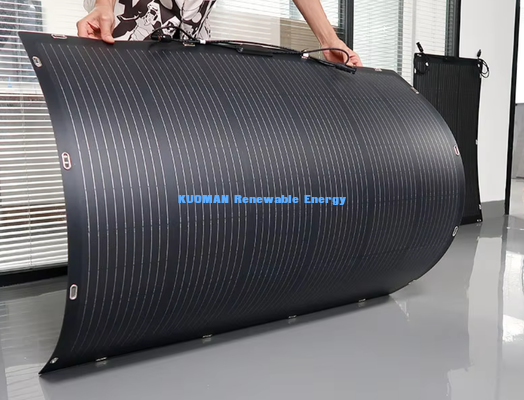 แผงโซลาร์เซลล์แบบพกพา 50W แบบยืดหยุ่น ประสิทธิภาพสูง กันน้ำ เครื่องชาร์จพลังงานแสงอาทิตย์สำหรับเรือยอร์ช, RV, พลังงานฉุกเฉินสำหรับตั้งแคมป์