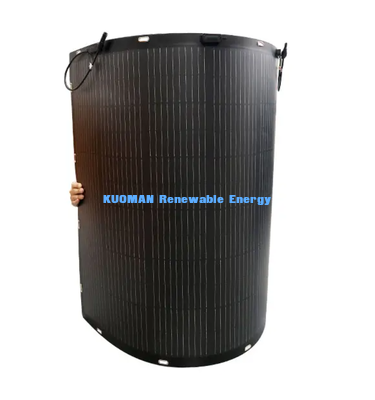 แผงโซลาร์เซลล์แบบยืดหยุ่น 200W สำหรับงานหนัก เสริมใยคาร์บอน แผงโซลาร์เซลล์แบบโค้งงอได้สำหรับการเดินทางระยะยาวด้วย RV และเรือ
