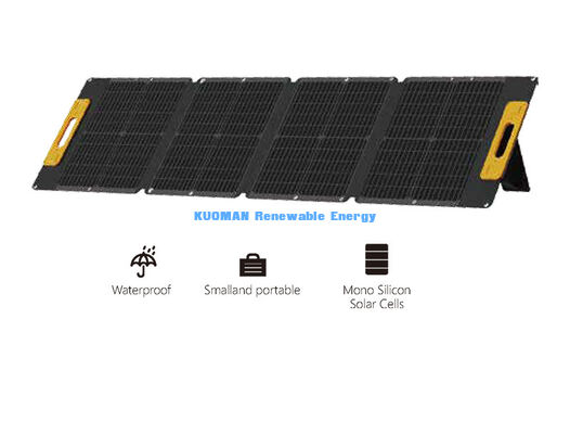 แผงโซลาร์เซลล์แบบพับได้ 105W สำหรับการใช้งานนอกกริด น้ำหนักเบา กันน้ำ พกพาสะดวก สำหรับแคมป์ปิ้งชายหาด