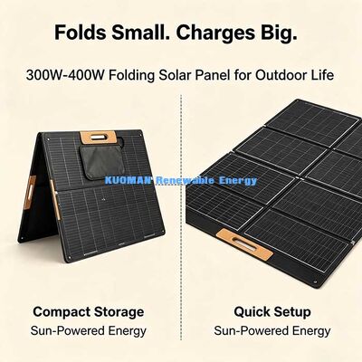 เครื่องชาร์จแสงอาทิตย์พับเบา 300W แพเนลแสงอาทิตย์พกพาสําหรับการเดินป่าและทริปกลางแจ้ง