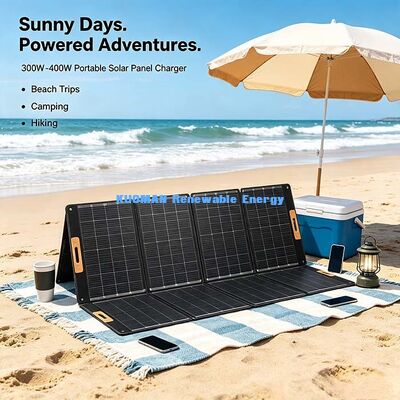 แผงโซลาร์เซลล์ ETFE พับได้ 400W, พลังงานแสงอาทิตย์แบบพกพาสำหรับชีวิตในรถบ้านนอกกริด