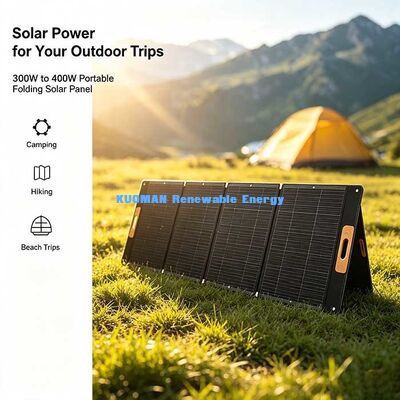 แผงโซลาร์เซลล์ ETFE พับได้ 400W, พลังงานแสงอาทิตย์แบบพกพาสำหรับชีวิตในรถบ้านนอกกริด
