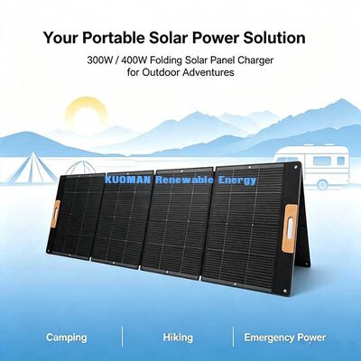 เครื่องชาร์จแผ่นพลังแสงอาทิตย์กลางแจ้งแบบพับได้ 300W เครื่องชาร์จพลังงานแสงอาทิตย์แบบพกพาแบบเบาๆ
