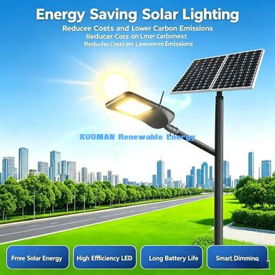 โคมไฟถนน LED ที่มีคาร์บอนต่ํา แจ่มใส โปรแกรมที่ฉลาด ประหยัดพลังงาน