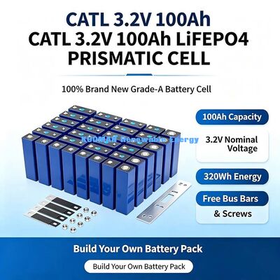 300Ah 3.2V CATL Lithium Iron Phosphate Prismatic Battery เซลล์เก็บพลังงานหลากหลายสําหรับ RV, Marine, Solar และ UPS แบคเกปพลังงาน