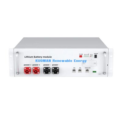 แบตเตอรี่ 48V 100Ah 19 นิ้ว 5.12kWh สําหรับห้องเซอร์เวอร์ แรงสํารองฉุกเฉิน UPS